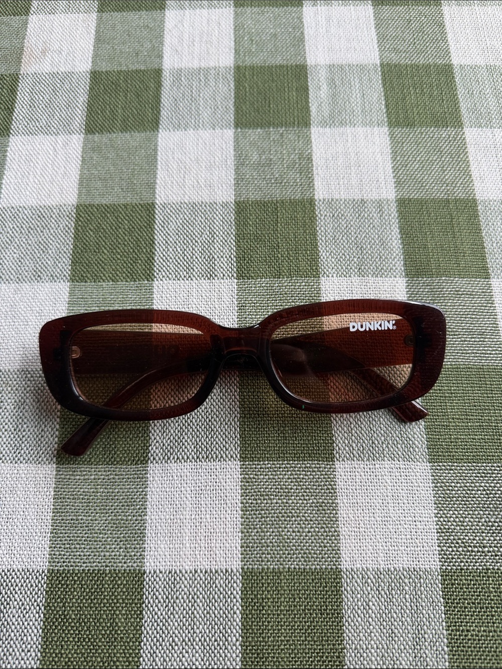 Women's Rectangular Brown Sunglasses